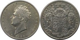 Europäische Münzen und Medaillen, Großbritannien / Vereinigtes Königreich / UK / United Kingdom. George IV. (1820-1830). 1/2 Crown 1826, Silber. KM 69...