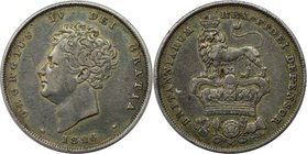 Europäische Münzen und Medaillen, Großbritannien / Vereinigtes Königreich / UK / United Kingdom. George IV. (1820-1830). Schilling 1826, Silber. KM 69...
