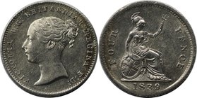 Europäische Münzen und Medaillen, Großbritannien / Vereinigtes Königreich / UK / United Kingdom. Victoria (1837-1901). 4 Pence 'Groat' 1839, Silber. K...