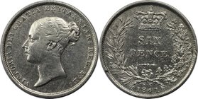 Europäische Münzen und Medaillen, Großbritannien / Vereinigtes Königreich / UK / United Kingdom. Victoria (1837-1901). Sixpence (6 Pence) 1841, Silber...