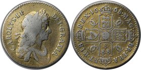 Europäische Münzen und Medaillen, Großbritannien / Vereinigtes Königreich / UK / United Kingdom. Charles II (1660-1685). Shilling 1668, Vergoldet. KM ...