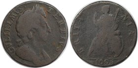Europäische Münzen und Medaillen, Großbritannien / Vereinigtes Königreich / UK / United Kingdom. William III. (1694-1702). Farthing 1695, Kupfer. KM 4...