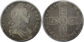 Europäische Münzen und Medaillen, Großbritannien / Vereinigtes Königreich / UK / United Kingdom. William III. (1695-1696). Crown 1696, Silber. KM 486....