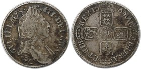 Europäische Münzen und Medaillen, Großbritannien / Vereinigtes Königreich / UK / United Kingdom. William III. (1694-1702). Shilling 1696 C, Silber. KM...