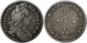 Europäische Münzen und Medaillen, Großbritannien / Vereinigtes Königreich / UK / United Kingdom. William III. (1694-1702). Sixpence (6 Pence) 1697, Si...