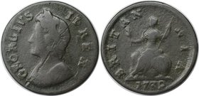 Europäische Münzen und Medaillen, Großbritannien / Vereinigtes Königreich / UK / United Kingdom. George II. (1727-1760). Farthing 1739, Kupfer. KM 572...