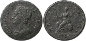 Europäische Münzen und Medaillen, Großbritannien / Vereinigtes Königreich / UK / United Kingdom. George II. (1727-1760). Farthing 1754, Kupfer. KM 581...
