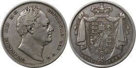 Europäische Münzen und Medaillen, Großbritannien / Vereinigtes Königreich / UK / United Kingdom. William IV. (1830-1837). 1/2 Crown 1834, Silber. KM 7...