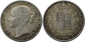 Europäische Münzen und Medaillen, Großbritannien / Vereinigtes Königreich / UK / United Kingdom. Victoria (1837-1901). Crown 1844, Silber. KM 741. Seh...