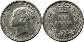 Europäische Münzen und Medaillen, Großbritannien / Vereinigtes Königreich / UK / United Kingdom. Victoria (1837-1901). Sixpence (6 Pence) 1882, Silber...