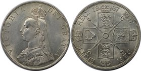 Europäische Münzen und Medaillen, Großbritannien / Vereinigtes Königreich / UK / United Kingdom. Victoria (1837-1901). Double Florin 1887, Silber. KM ...