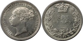 Europäische Münzen und Medaillen, Großbritannien / Vereinigtes Königreich / UK / United Kingdom. Victoria (1837-1901). Sixpence (6 Pence) 1887, Silber...