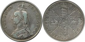 Europäische Münzen und Medaillen, Großbritannien / Vereinigtes Königreich / UK / United Kingdom. Victoria (1837-1901). Double Florin 1889, Silber. KM ...