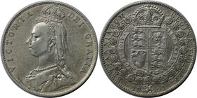 Europäische Münzen und Medaillen, Großbritannien / Vereinigtes Königreich / UK / United Kingdom. Victoria (1837-1901). 1/2 Crown 1891, Silber. KM 764....