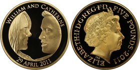 Europäische Münzen und Medaillen, Großbritannien / Vereinigtes Königreich / UK / United Kingdom. Hochzeit William und Kate. 5 Pounds 2011, Proof