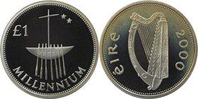 Europäische Münzen und Medaillen, Irland / Ireland. Millennium. 1 Pound 2000, Silber. Polierte Platte