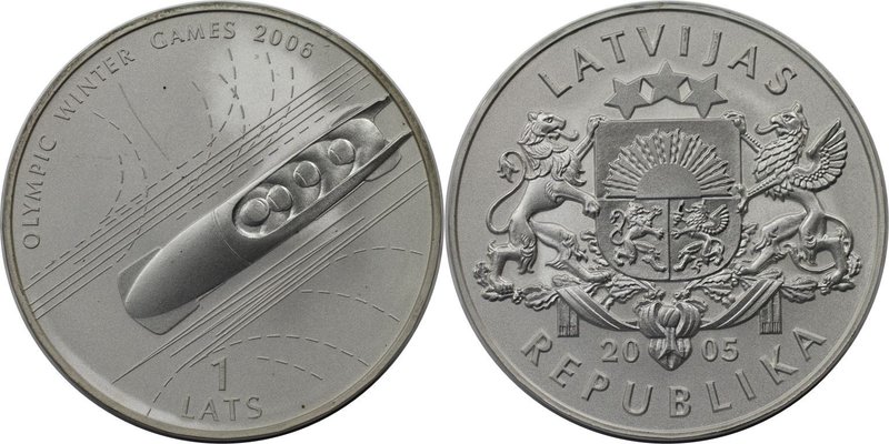 Europäische Münzen und Medaillen, Lettland / Latvia. Olympische Winterspiele 200...