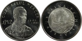 Europäische Münzen und Medaillen, Malta. Guze Ellul Mercer. 2 Pounds 1976, Silber. 0.32 OZ. KM 40. Stempelglanz