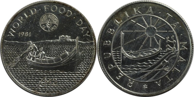 Europäische Münzen und Medaillen, Malta. Series: F.A.O. - Welternährungstag. 2 P...