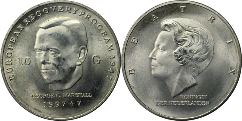 Europäische Münzen und Medaillen, Niederlande / Netherlands. George C. Marshall....