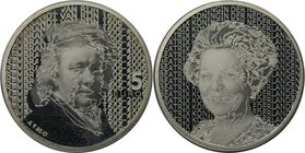 Europäische Münzen und Medaillen, Niederlande / Netherlands. 400 Geburtstag Rembrandt van Rijn. 5 Euro 2006, Silber. KM 266. Polierte Platte, mit Plas...