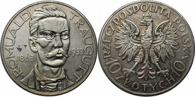 Europäische Münzen und Medaillen, Polen / Poland. Romuald Traugutt. 10 Zlotych 1933, Silber. 0.53 OZ. KM Y#24. Vorzüglich, Flecken. Kl.Kratzer
