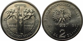 Europäische Münzen und Medaillen, Polen / Poland. Olympische Spiele Altanta 1996. 2 Zlotych 1995, Kupfer-Nickel. KM Y#300. Stempelglanz, Haarkratzer