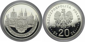 Europäische Münzen und Medaillen, Polen / Poland. Plock (1495-1995) - 500 Jahre Wojewodztwa. 20 Zlotych 1995, Silber. 1 OZ. KM Y#288. Polierte Platte...