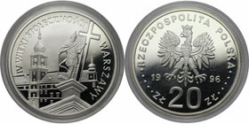 Europäische Münzen und Medaillen, Polen / Poland. 400 Jahre Hauptstadt Warschau. 20 Zlotych 1996, Silber. 0.92 OZ. KM Y#309. Polierte Platte