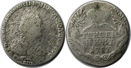 Russische Münzen und Medaillen, Katharina II. (1762-1796), 10 Kopeken (Grivennik) 1787. Silber. Bitkin 504. Schön-sehr schön
