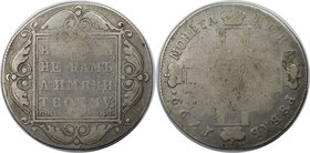 Russische Münzen und Medaillen, Paul I. (1796-1801). Rubel 1799 CM-MB, Silber. Bitkin 35. Schön