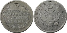 Russische Münzen und Medaillen, Alexander I. (1801-1825). Rubel 1816 SPB-MF, Silber. Bitkin 113. Schön-sehr schön