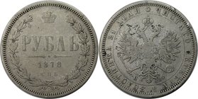 Russische Münzen und Medaillen, Alexander II. (1854-1881). Rubel 1878 SPB-NF, Silber. Bitkin 92. Sehr schön