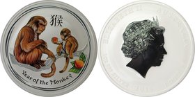 Weltmünzen und Medaillen, Australien / Australia. Monkey. 1 Dollar 2016, Silber. 1 OZ. Polierte Platte