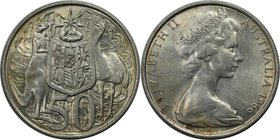 Weltmünzen und Medaillen, Australien / Australia. 50 Cents 1966, Silber. 0.34 OZ. KM 67. Stempelglanz