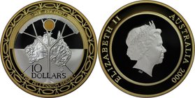 Weltmünzen und Medaillen, Australien / Australia. Millennium. 10 Dollars 2000, Silber, vergoldet. KM 511. Polierte Platte