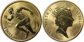 Weltmünzen und Medaillen, Australien / Australia. Sydney 2000 Olympics - Leichtathletik. 5 Dollars 2000, Aluminium-Bronze. KM 356. Stempelglanz