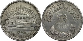 Weltmünzen und Medaillen, Ägypten / Egypt. 3. Jahr der Nationalversammlung. 25 Piastres 1960, Silber. 0.41 OZ. KM 400. Vorzüglich