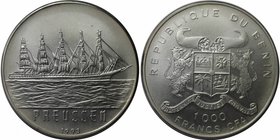 Weltmünzen und Medaillen, Benin. 1000 Francs 1993, Funfmaster Preussen. Schon - Auflage in Stgl.nur 100 Ex. Silber. NGC MS 67. Sehr selten!