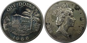 Weltmünzen und Medaillen, Bermuda. Eisenbahn. 1 Dollar 1988, Kupfer-Nickel. KM 55. Stempelglanz