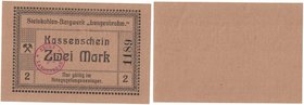 Banknoten, Deutschland / Germany. Notgeld. Kriegsgefangenenlager, Essen, Steinkohlen-Bergwerks "Langenbrahm". 2 Mark ND. I