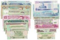 Banknoten, Irak / Iraq, Lots und Sammlungen. 2 x 1/4 Dinar 1993. P.77, 1/2 Dinar 1993. P.78, 1 Dinar 1992. P.79, 5 Dinars 1992. P.80, 2 x 25 Dinars 20...