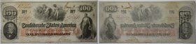 Banknoten, USA / Vereinigte Staaten von Amerika, Konförderierte Staaten von Amerika / Confederate States of America. 100 Dollars 3.1.1863. Portrait Ca...