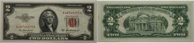 Banknoten, USA / Vereinigte Staaten von Amerika, Small United States Notes / Kleine United States Notes. 2 Dollars 1853 A. I