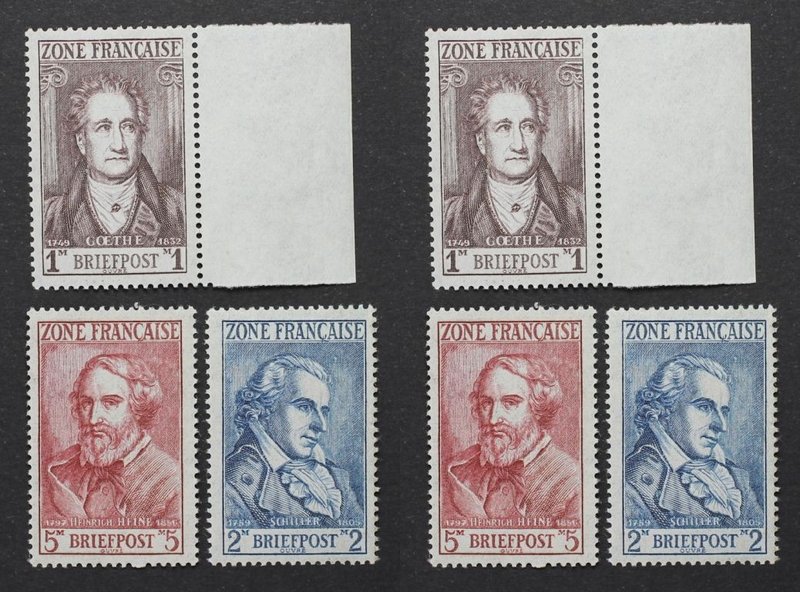 Briefmarken / Postmarken, Deutschland / Germany. Französische Zone. Briefpost. 1...