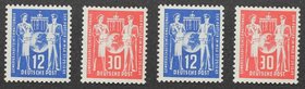 Briefmarken / Postmarken, Deutschland / Germany. DDR. Postgwerkschaft. 12 Pfennig, 30 Pfennig 1949. Mi.Nr.: 243, 244 **