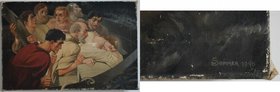Kunst und Antiquitäten / Art and antiques. Ölgemälde (W. Sommer 1946). Gleichnis von Jesus. Maße Gemälde: 100 x 65 cm. Öl auf Leinwand. Ungerahmt. Ber...