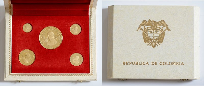 Columbien Republik
 Münzsatz / Coin Set 1968 39. Eucharistischer Weltkongress 1...