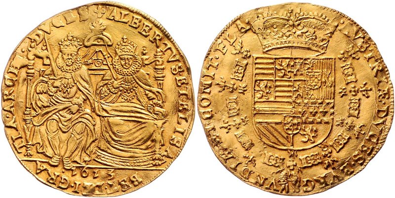 Niederlanden Flandern
Albrecht und Isabella 1598 - 1621 2 Souverain d´or 1613 B...