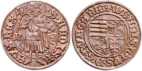 Ungarn Königreich
Wladislaw I. 1490 - 1516 Goldgulden o. J. (1443-44) Kupferabschlag. Nagybanya. 3,79g. zu Pohl F1-11 Vz